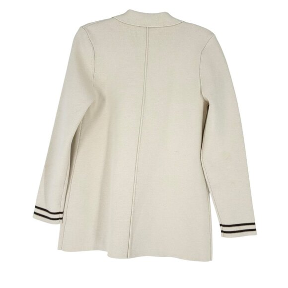 L'Agence Eileen Knit Double Breasted Boyfriend Blazer; Academia, Preppy, Varsity - Picture 3 of 9